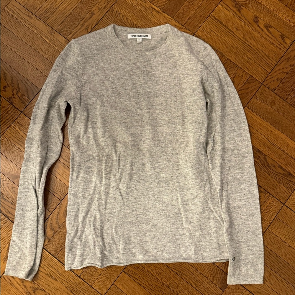 Elizabeth and James gray sweater